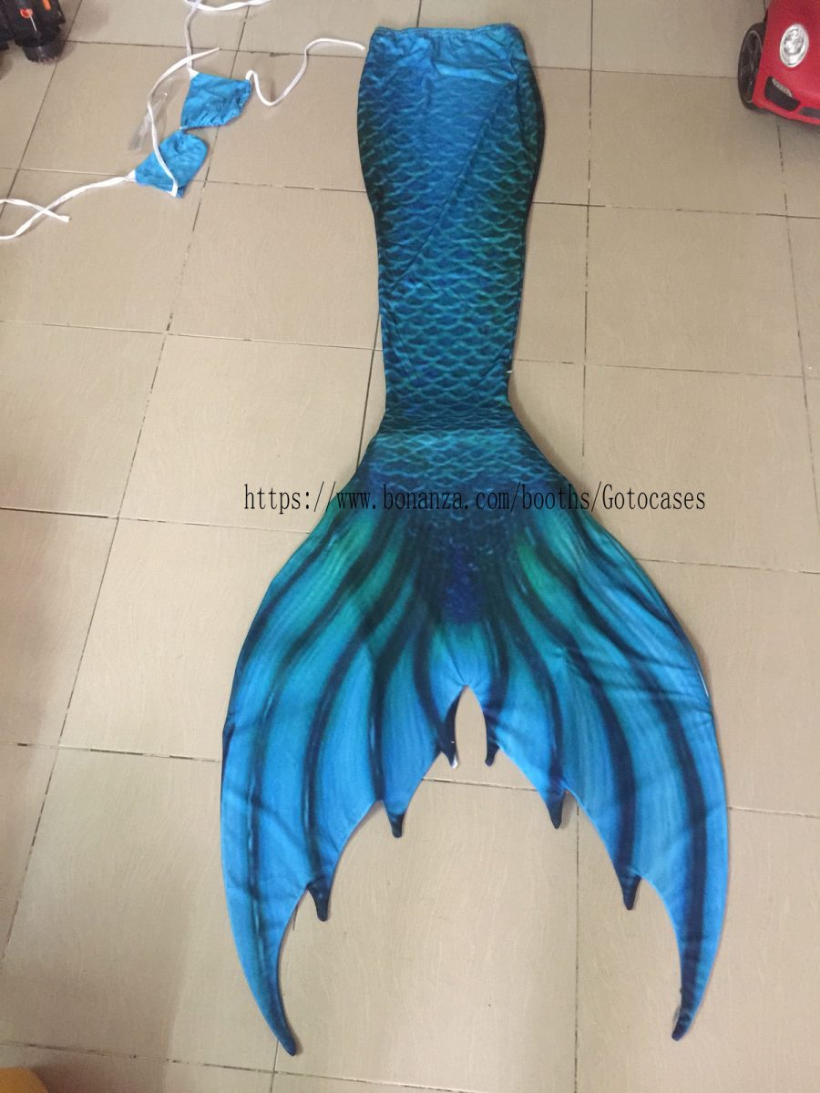 Swimmable Mermaid Tail with Monofin, Adult Swimmable Mermaid Tail, Kids Mermaid