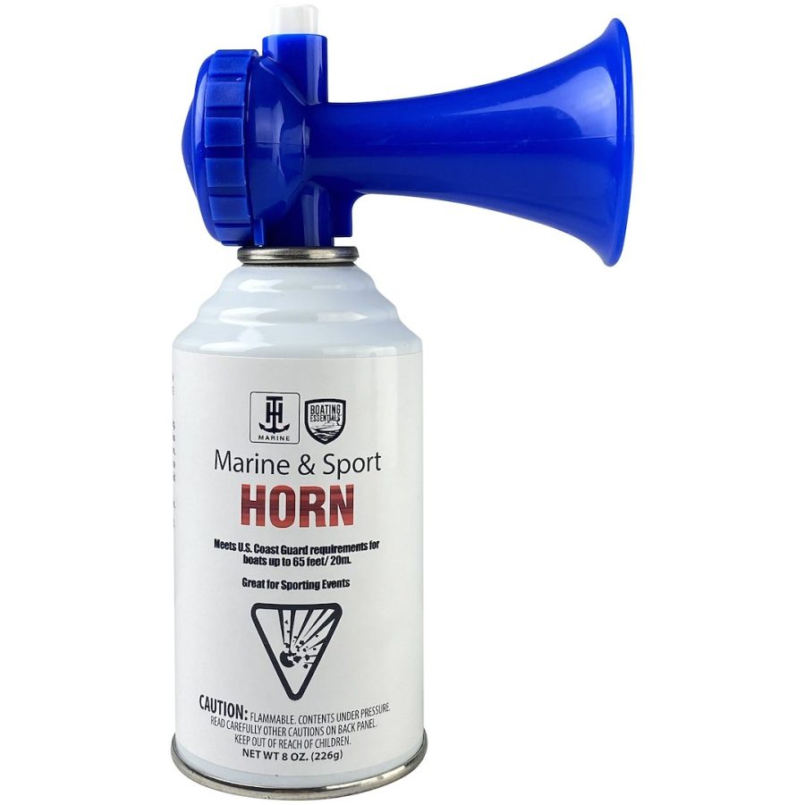 T-H MARINE BE-SA-35299-DP AIR HORN 8OZ, Loud And Attention Grabbing Sound; 8 Ounce Canister; Blue; Used For Marine Sporting Events; For Use On Boats Up To 65 Foot; USCG Approved