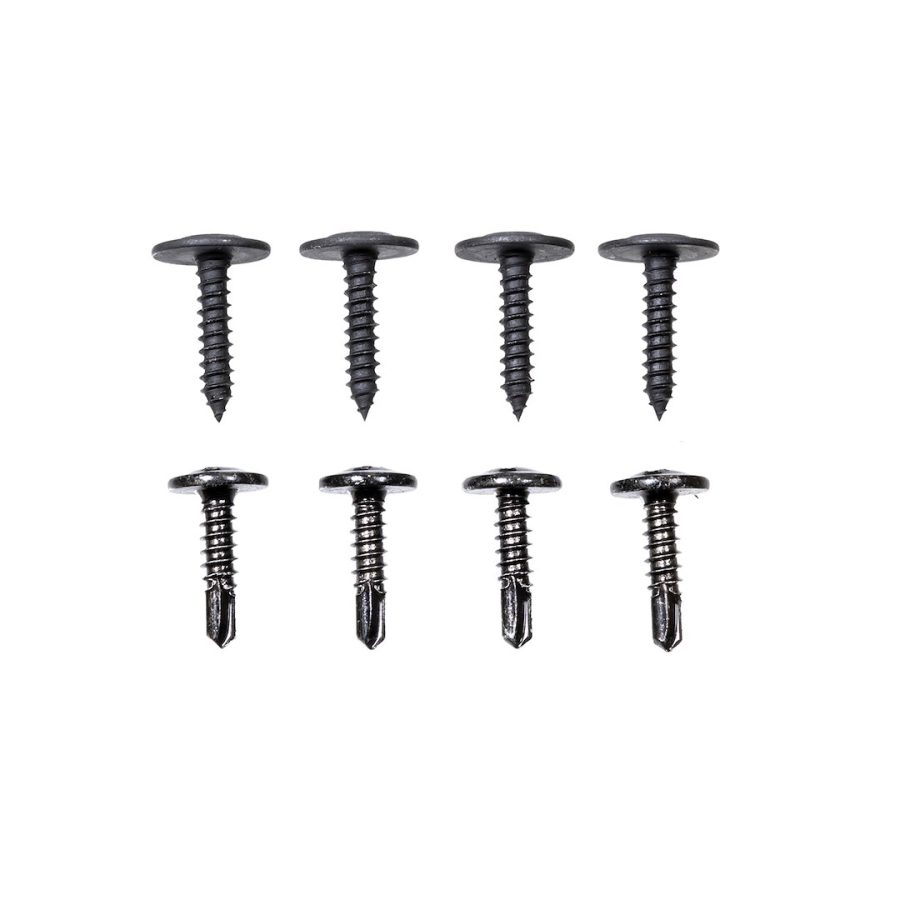 TRAILFX TFHKC02 HRDWR KT FF TFC3002S TFC3004S, For Trail FX TFC3002S/ TFC3004S Fender Flares; With Four 4mm x 16mm Black Steel Self Tapping Screws/ Four 4mm x 19mm Black Steel Truss Head Screws