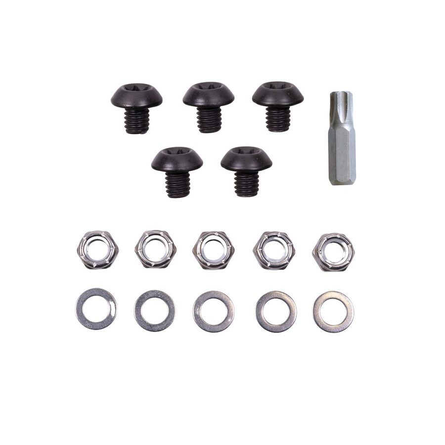 TRAILFX TFPBOLTS HRDWR KT FF 5 BLACK SS HEX BOLTS, For Trail FX Fender Flares; With Five 8mm x 18mm Gloss Black Stainless Steel Allen Head Screws With 8mm Washers And 8mm Jam Nuts With T45 Torx Bit