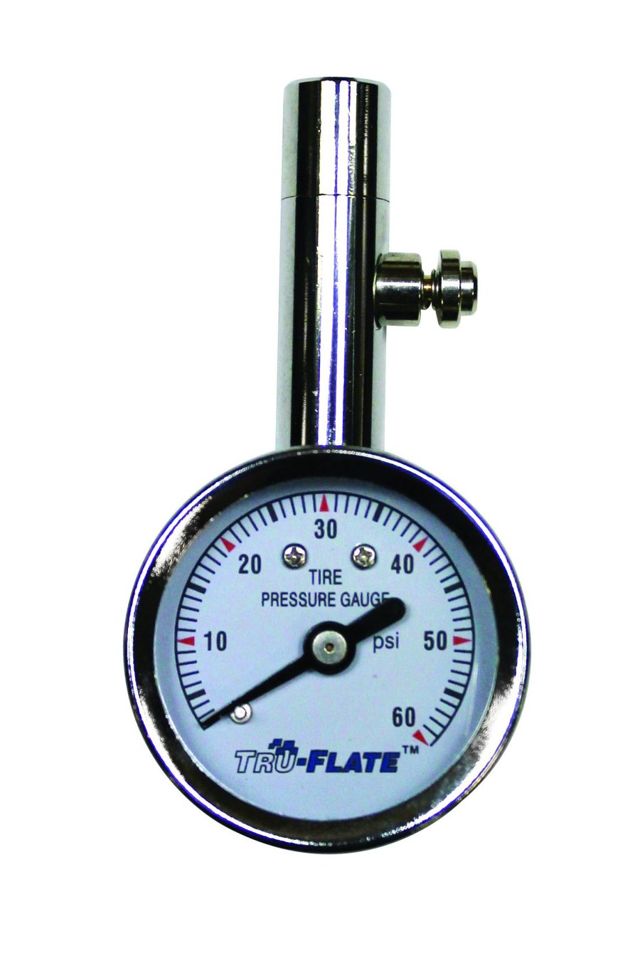 TRU-FLATE 17-567 Mini Dial Tire Gauge with Bleeder Valve and Leather Pouch (5-60 Psi)