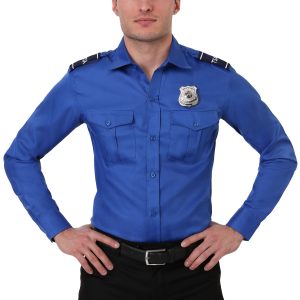 TSA Agent Blue Long Sleeved Costume Shirt