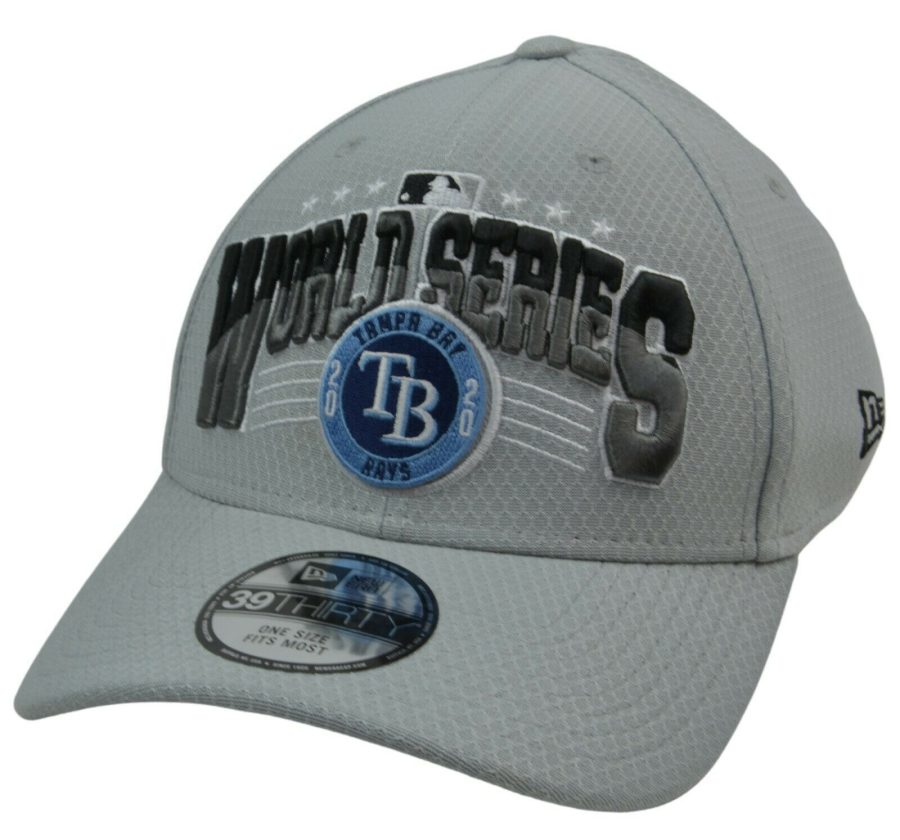 Tampa Bay Rays New Era 39THIRTY Light Gray World Series Champs MLB Baseball Hat