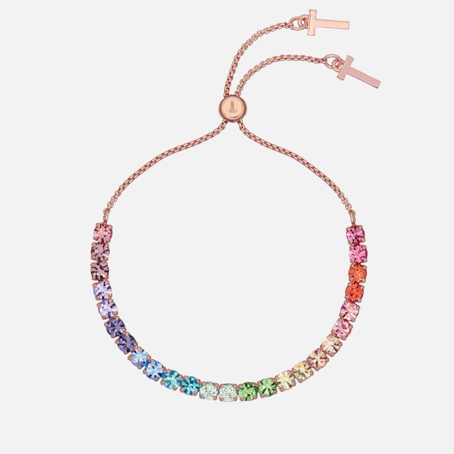 Ted Baker Women's Melrah: Icon Crystal Slider Bracelet - Rose Gold, Rainbow