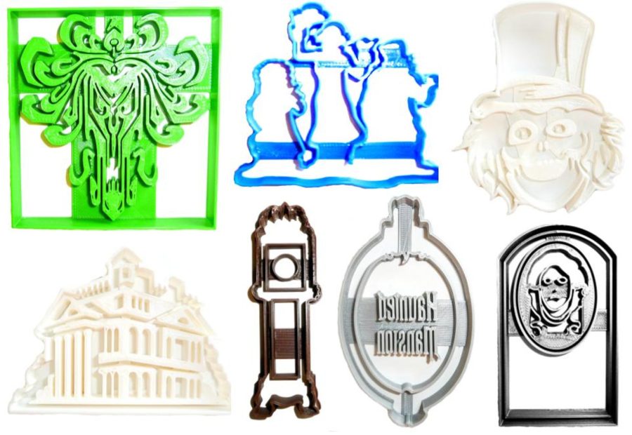 The Haunted Mansion Movie Characters Logo Set Of 7 Cookie Cutters USA PR1168