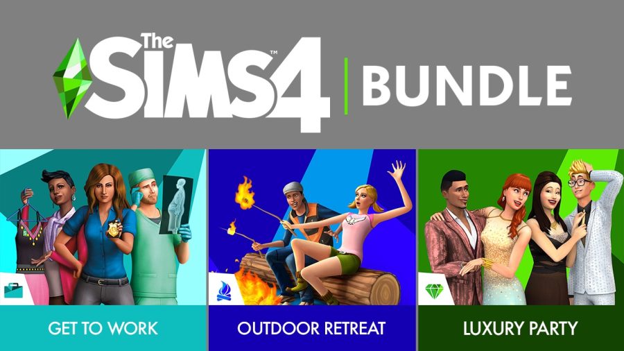 The Sims 4 Bundle - Get to Work Outdoor Retreat Luxury Party Stuff DLCs Origin Key