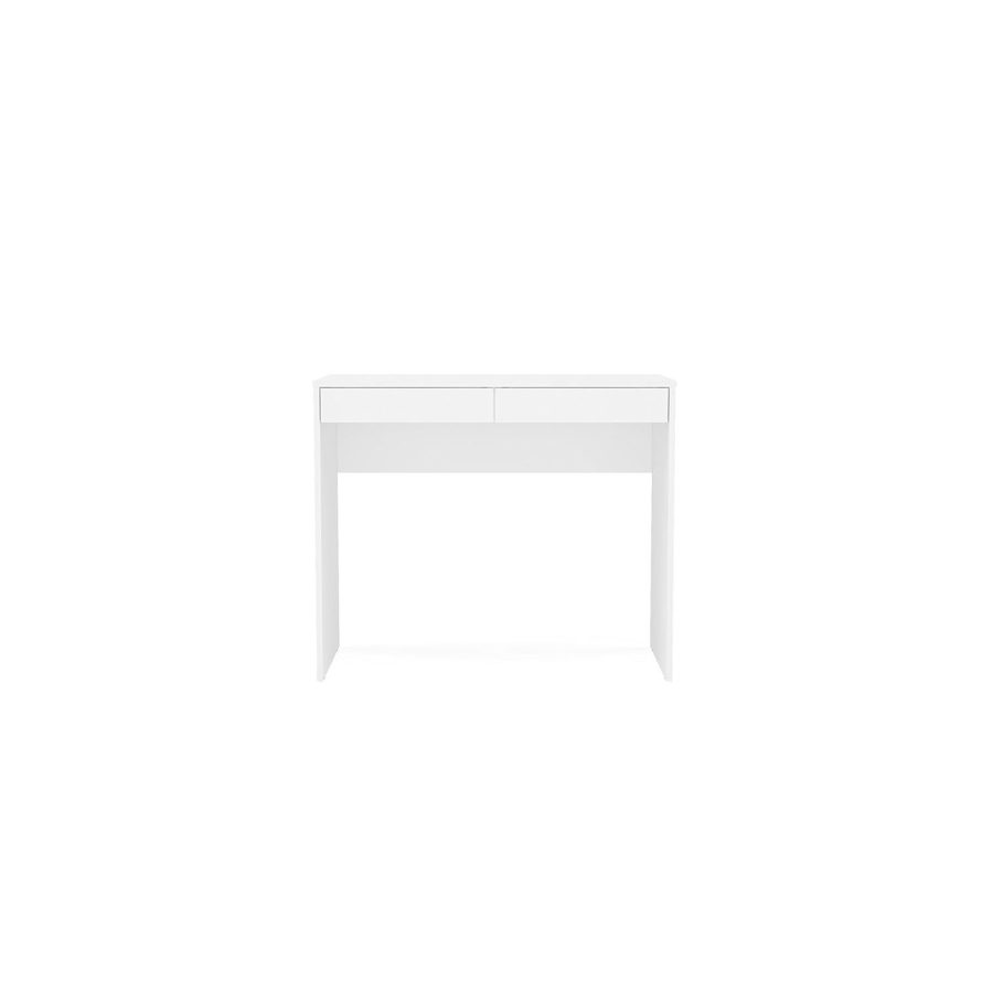 Tijuca Two Drawer Compact Student Desk, White