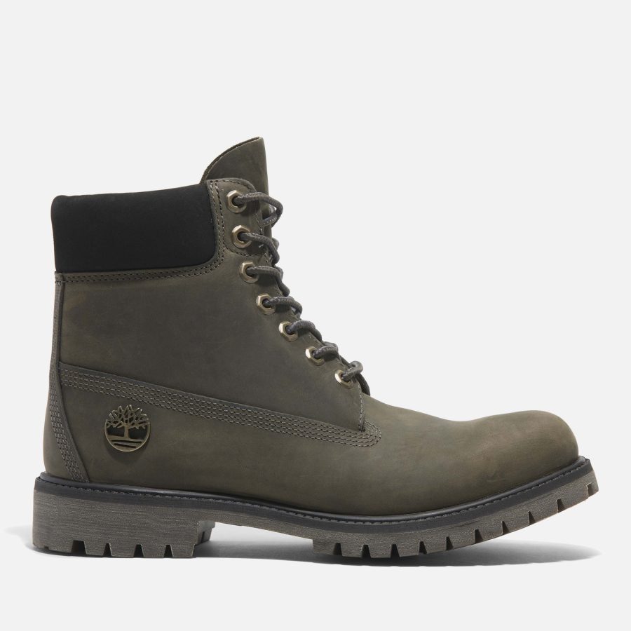 Timberland Men's 6 Inch 'Vintage Craft' Premium Boots - Medium Grey - UK 9