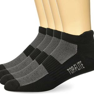 Top Flite Mens Sport Tab Socks Cushion Low Cut Cotton Ankle Sport 2 Pair