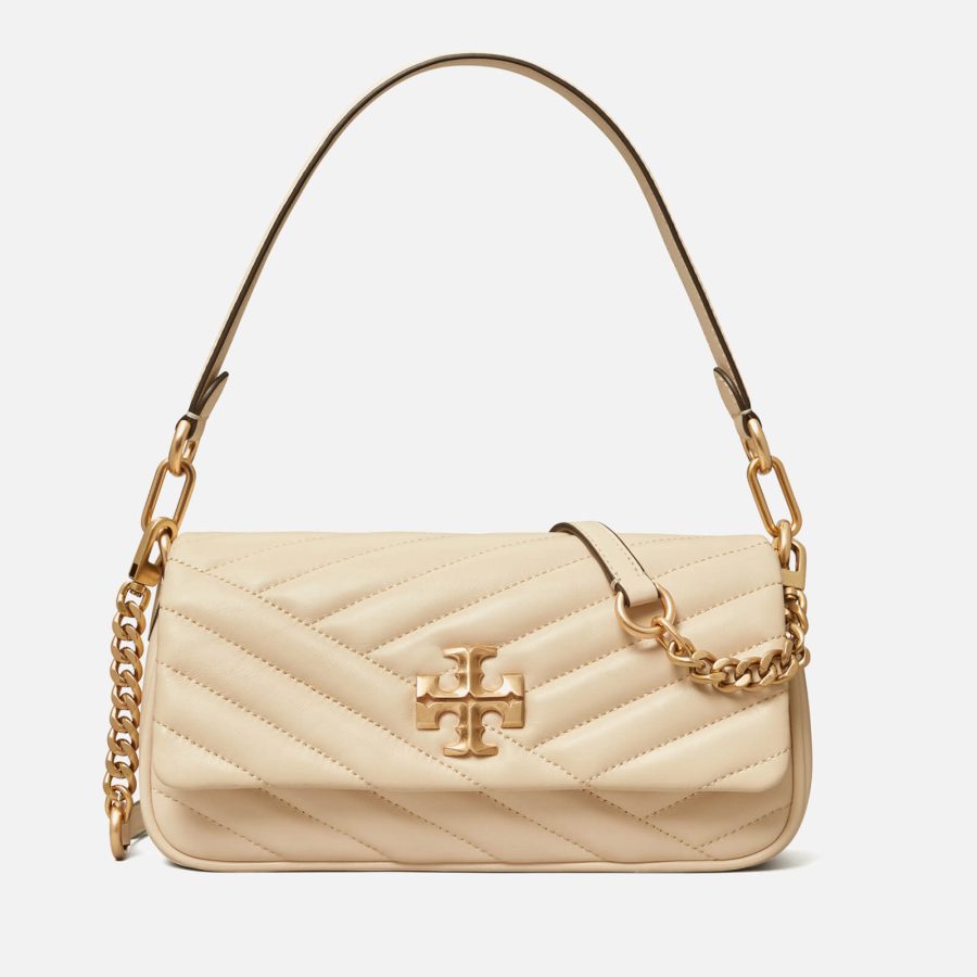 Tory Burch Women's Kira Chevron Small Flap Shoulder Bag - New Cream