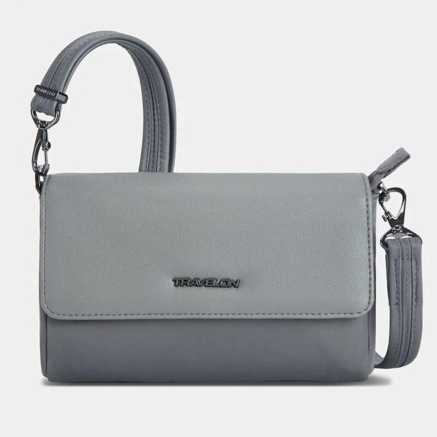 Travelon women's addison convertible belt bag in Grey - size One Size