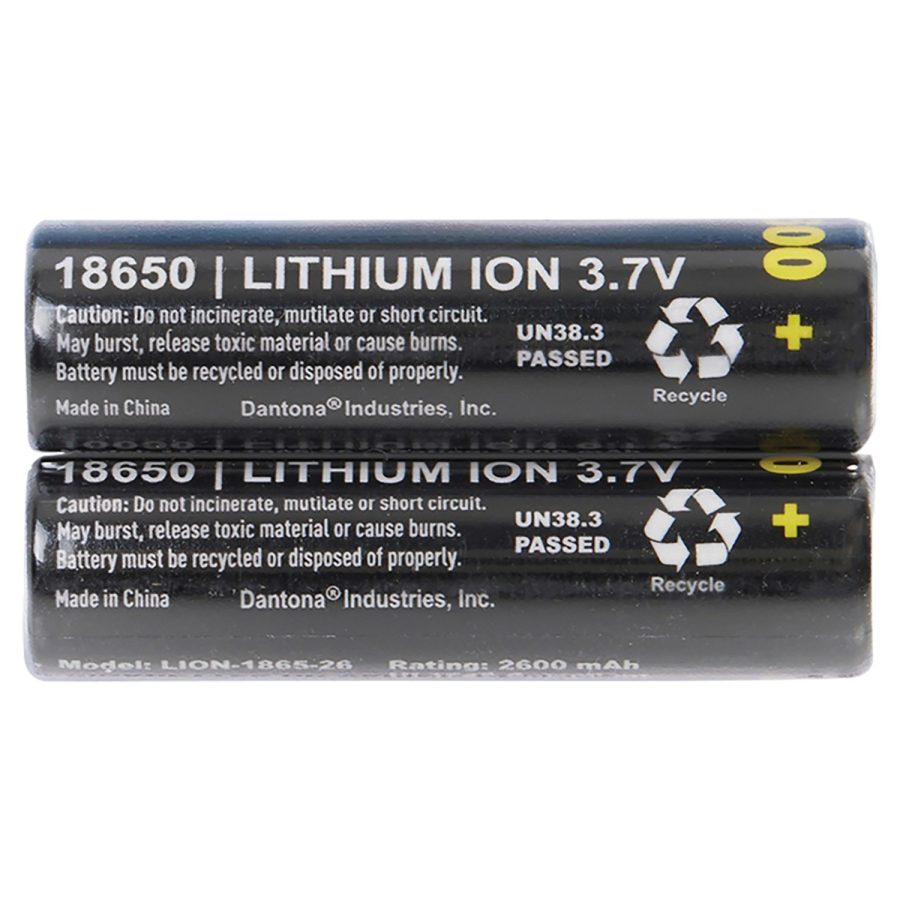 ULTRALAST UL1865-26-2P 2600 mAh 18650 Retail Blister-Carded Batteries (2 Pack)