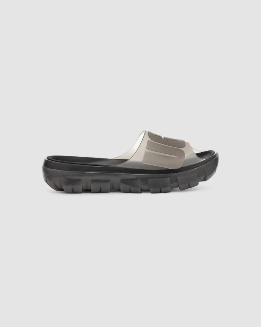 Ugg women's jella clear slide sandal in BLACK - size 10