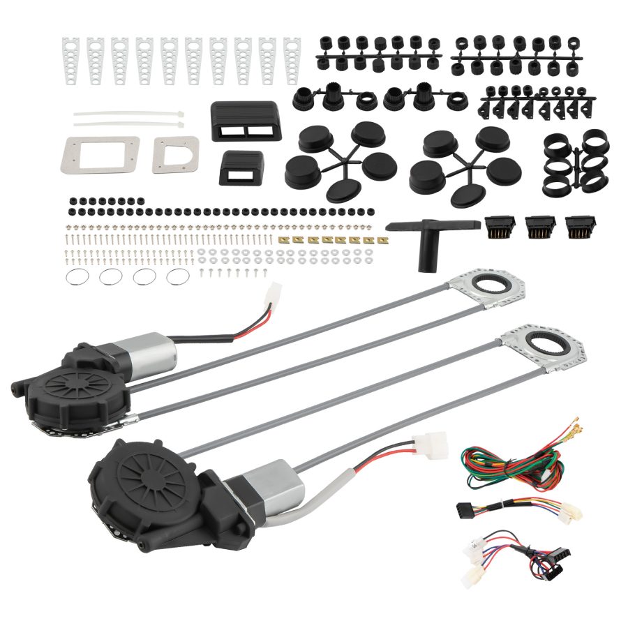 Universal Electric Power Window Lift Regulator Conversion Kit for 2 Door cars