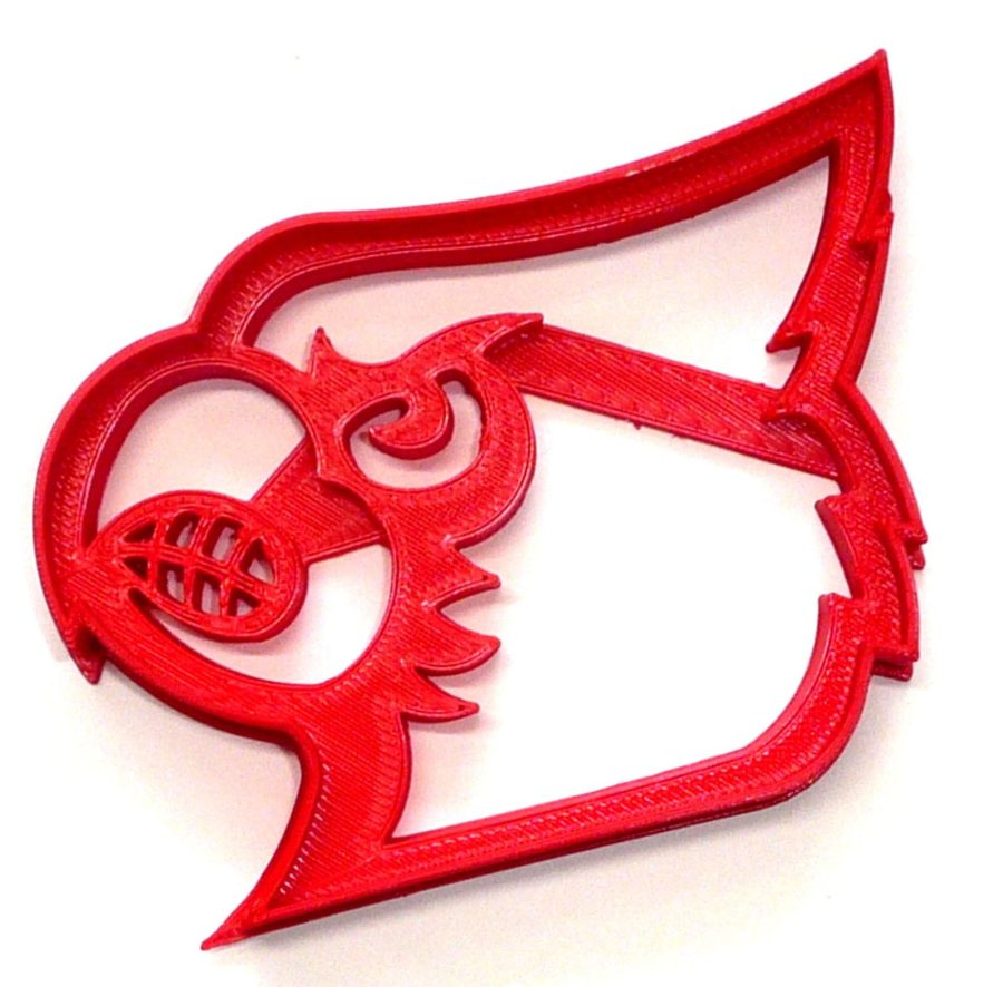 University of Louisville Cardinal Head Face Cookie Cutter Made in USA PR4154