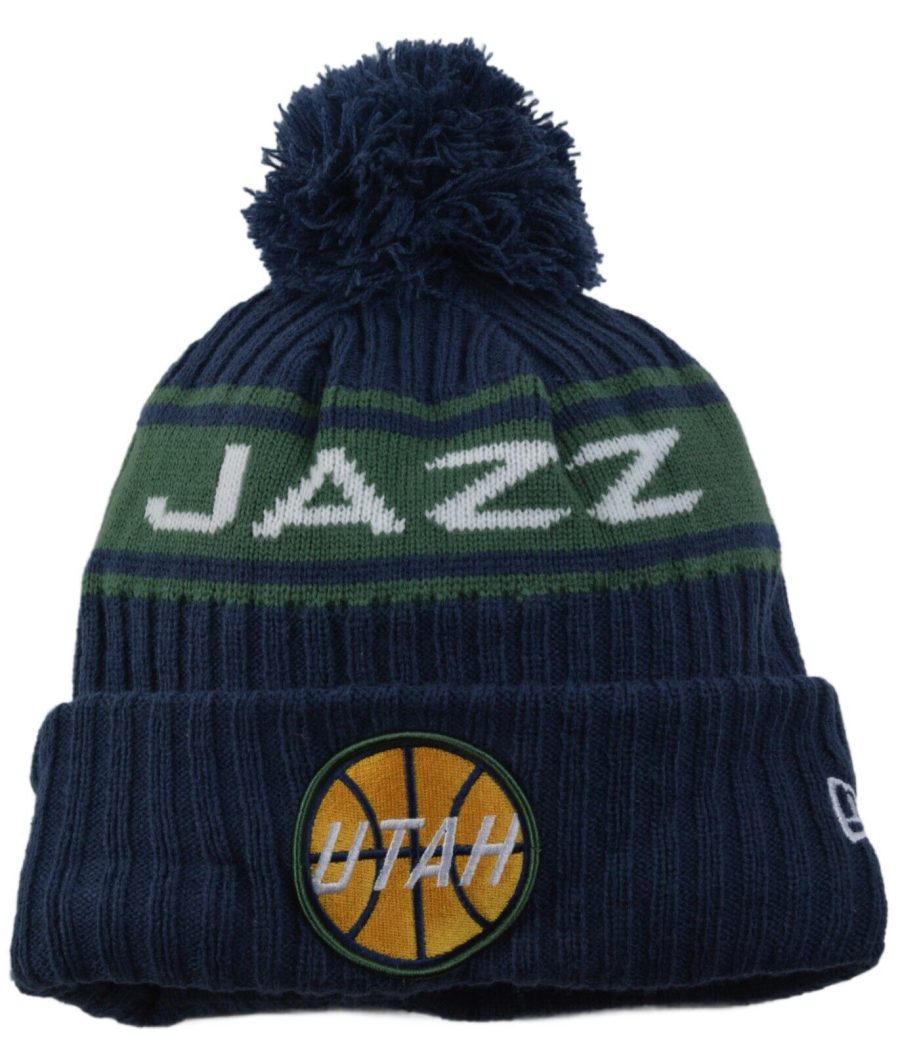 Utah Jazz New Era NBA Draft Knit Cuffed Pom Basketball Beanie Winter Hat