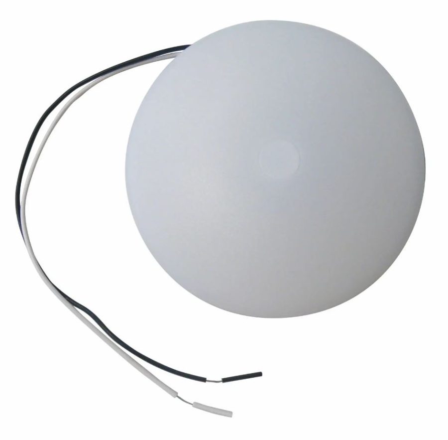 VALTERRA DG72411VP LED CEILING LIGHT 4 COOLWHITE, Slimline Ceiling Light; 5500K 350LUM Cool White LED; 4 Inch Diameter x 0.787 Inch Depth; Frosted Lens; 2 Wire Installation For 12 Volt DC; Dimmable; Single; With Retail Packaging