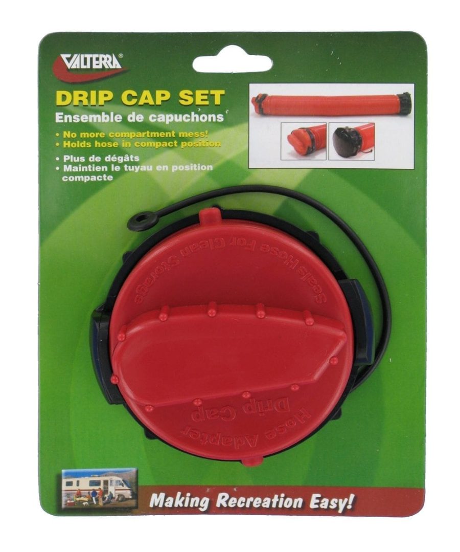 VALTERRA T10203VP T1020-3VP Universal Drain Hose Bayonet Drip Cap Set - Red, Red and Black