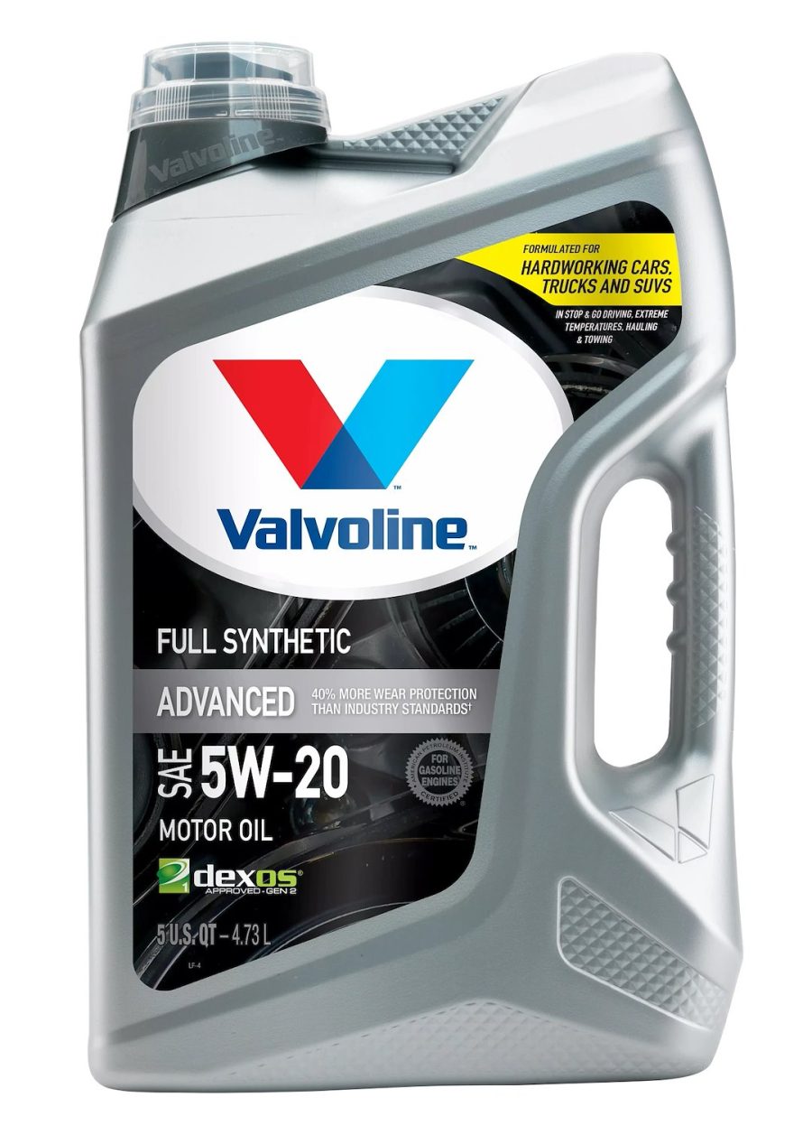 VALVOLINE 881147 FULL SYNTHC 5W20 EZ POUR 5QT BOTTLE, SAE 5W-20; Full Synthetic; 5 Quart Jug; Single