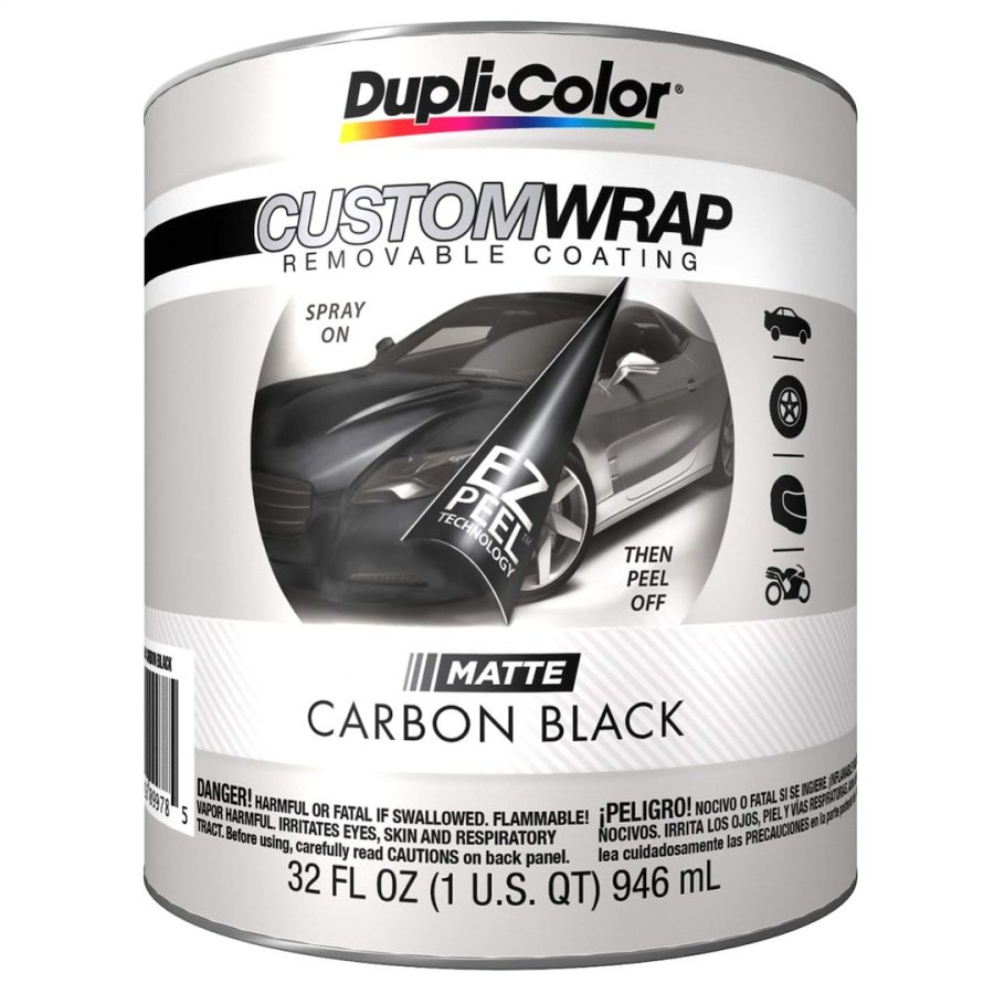 VHT CWBQ794 CTM WRP MTE CRBN BLK QT, Removable Coating; Matte Carbon Black; Can; 1 Quart