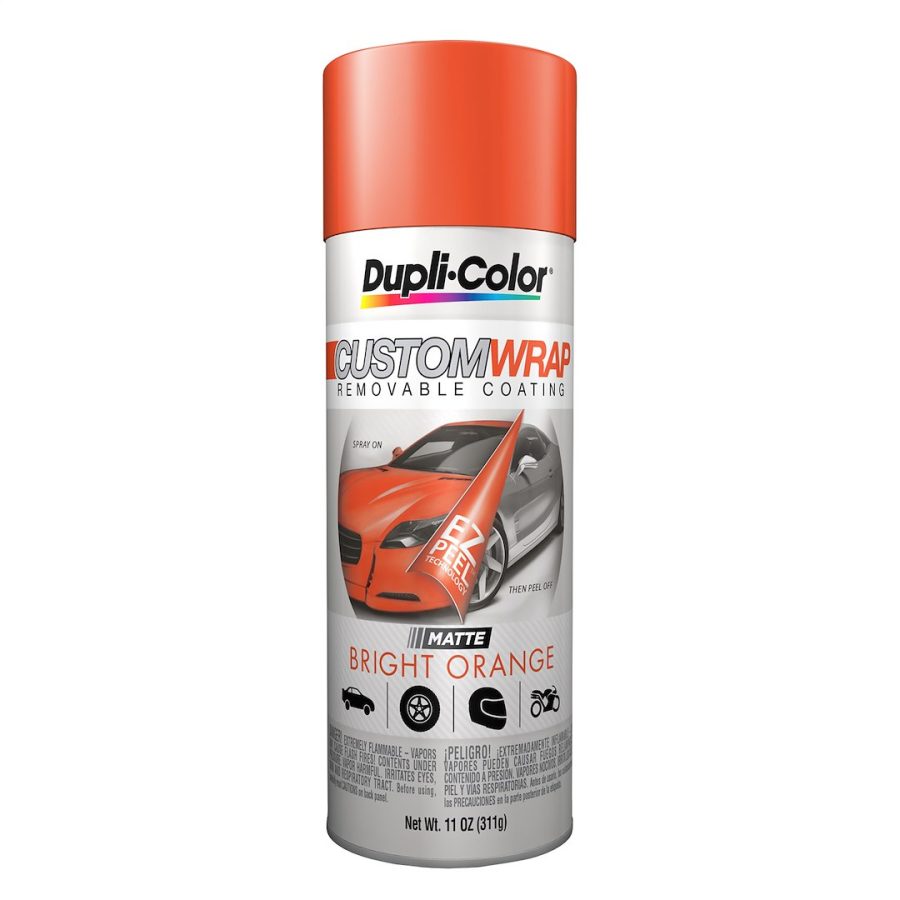 VHT CWRC806 CSTM WRP BRGH ORNGE 11OZ, Removable Coating; Bright Orange; Aerosol Can; 11 Ounce