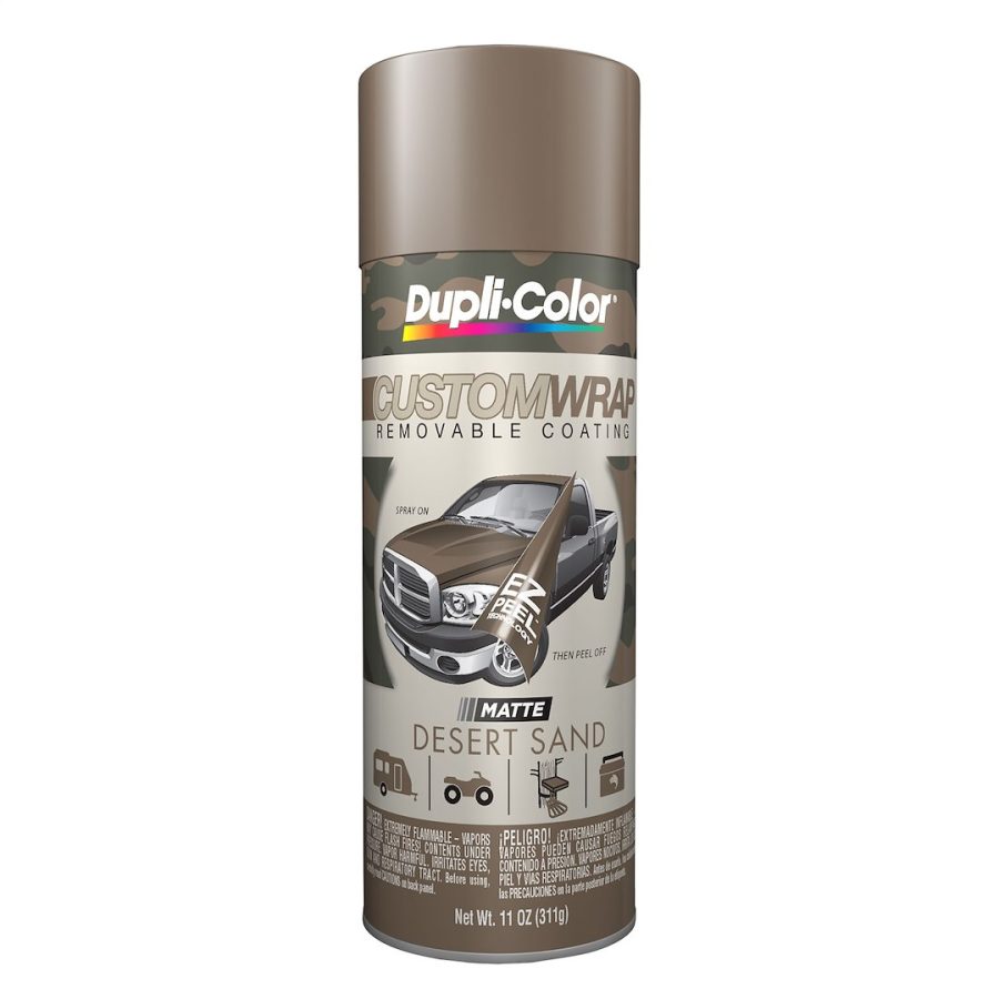 VHT CWRC851 CSTM WRP CAMO DESERT SND, Removable Coating; Camo Desert Sand; Aerosol Can; 11 Ounce