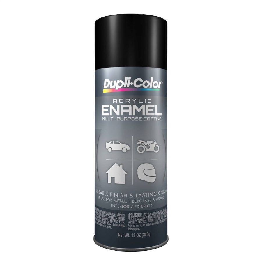 VHT DA1603 ENAMEL SEMI-GLOSS BLK, Semi Gloss Black; 12 Ounce Aerosol Can; General Purpose