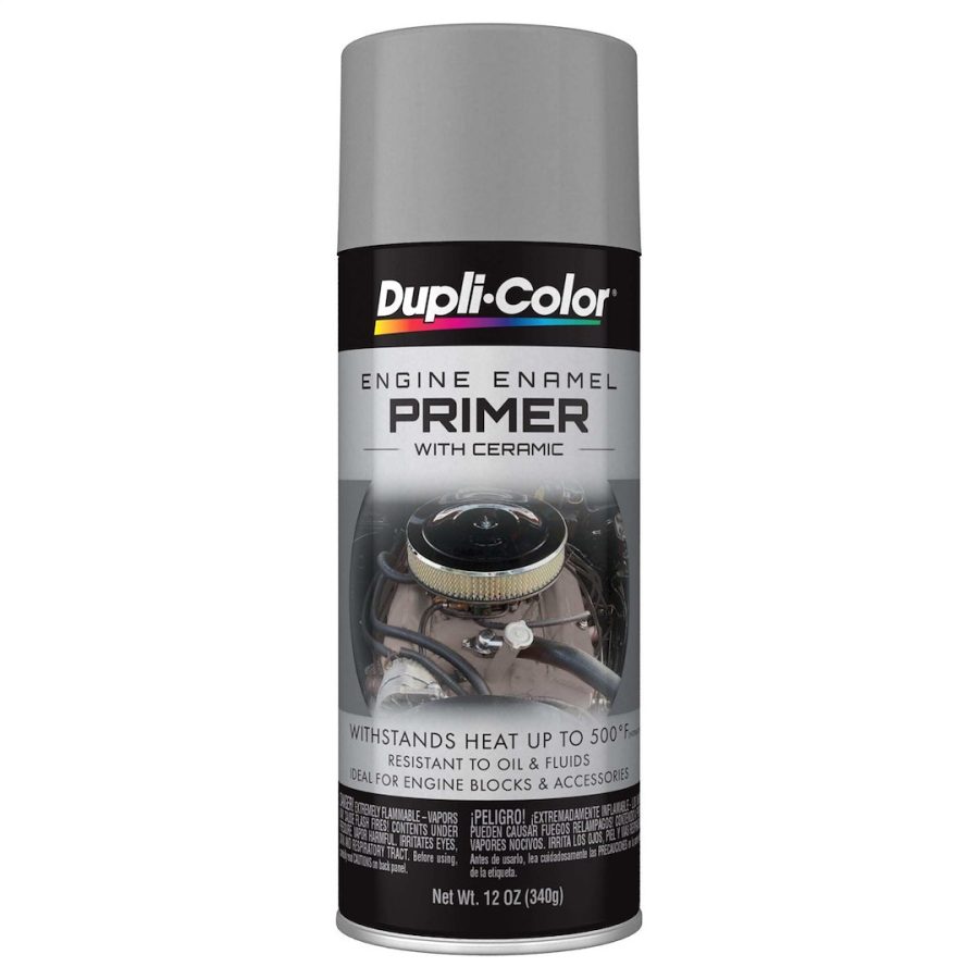 VHT DE1612 ENML GRAY ENGINE PRIMER, Base Coat/ Engine Enamel Primer; For Use On Engine Blocks/ Engine Accessories; Grey; 12 Ounce Aerosol Can; Single