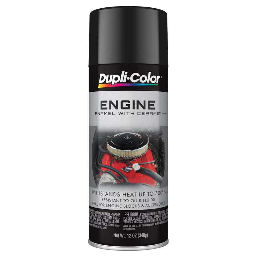 VHT DE1613 ENGNE GLOSS BLK, Heat Resistant to 500 Degrees Fahrenheit; Gloss Black; 12 Ounce Aerosol Spray Can