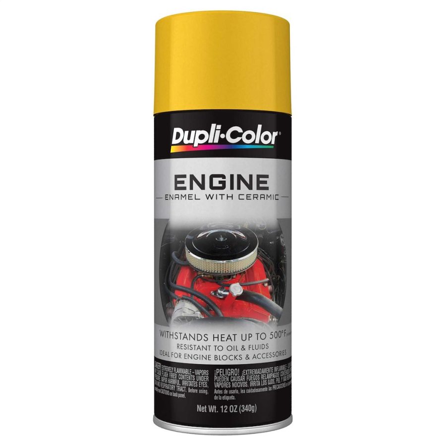 VHT DE1642 ENGNE DAYTONA YELLOW, Heat Resistant to 500 Degrees Fahrenheit; Daytona Yellow; 12 Ounce Aerosol Spray Can