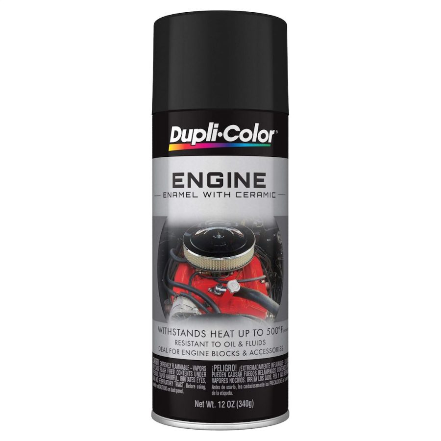 VHT DE1654 DC ENGINE ENAMEL AEROSOL FLAT BLACK, Heat Resistant to 500 Degrees Fahrenheit; Flat Black; 12 Ounce Aerosol Spray Can