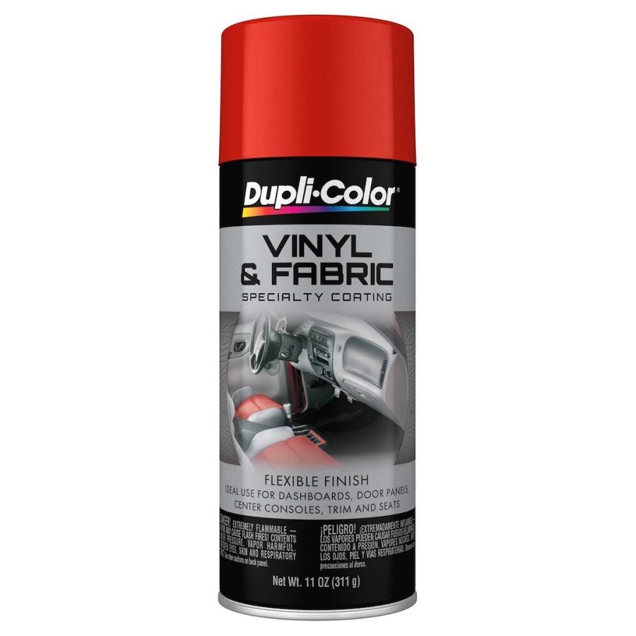 VHT HVP100 VINYL/FABRIC RED, Use To Restore Vinyl Seats/ Dash Boards/ Door Panels/ Shifter Boots And Consoles; Red; Aerosol Can; 11 Ounce