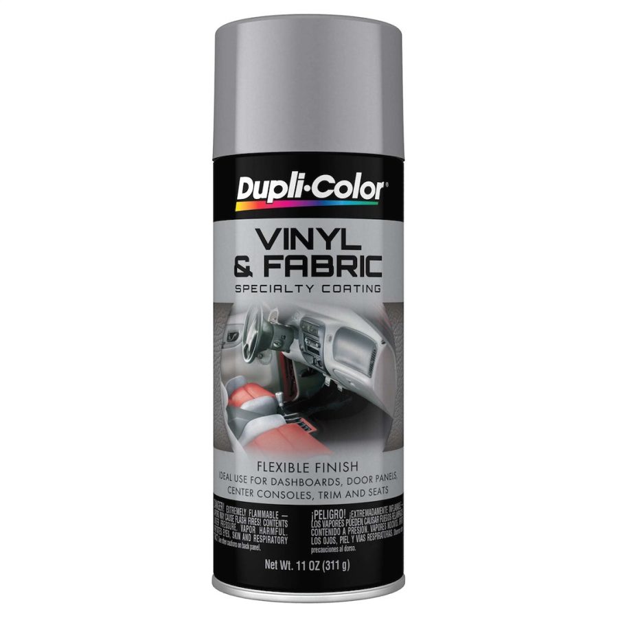 VHT HVP109 VINYAL/FABRIC MEDIUM GRAY, Use To Restore Vinyl Seats/ Dash Boards/ Door Panels/ Shifter Boots And Consoles; Medium Gray; Aerosol Can; 11 Ounce