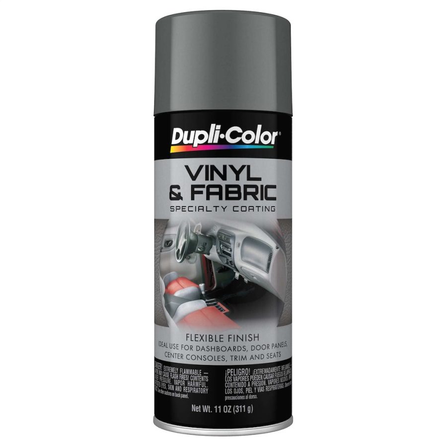 VHT HVP111 VINYAL/FABRIC CHL GRY, Use To Restore Vinyl Seats/ Dash Boards/ Door Panels/ Shifter Boots And Consoles; Charcoal Gray; Aerosol Can; 11 Ounce