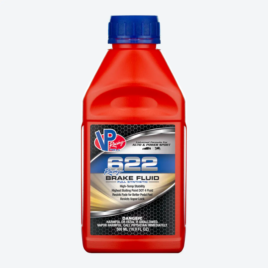 VP FUEL 2551 622 RACING BRAKE FLUID 500ML, Single; 16.9 Ounce Bottle; Full Synthetic DOT 4