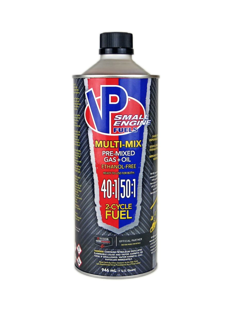 VP FUEL 6815 MULTI-MIX 40:1/50:1, Pre-Mixed Gas And Oil Use With 40:1 or 50:1 Ratio 2 Cycle Engines; Ethanol Free; Blue; 1 Quart Bottle; Single