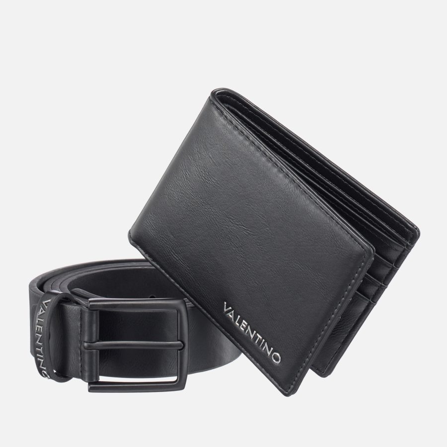 Valentino Planet Faux Leather Wallet & Belt Gift Set - L