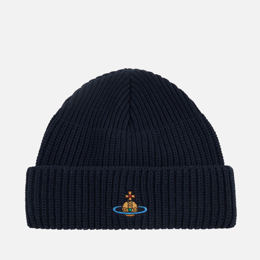 Vivienne Westwood Ribbed Wool Beanie Hat