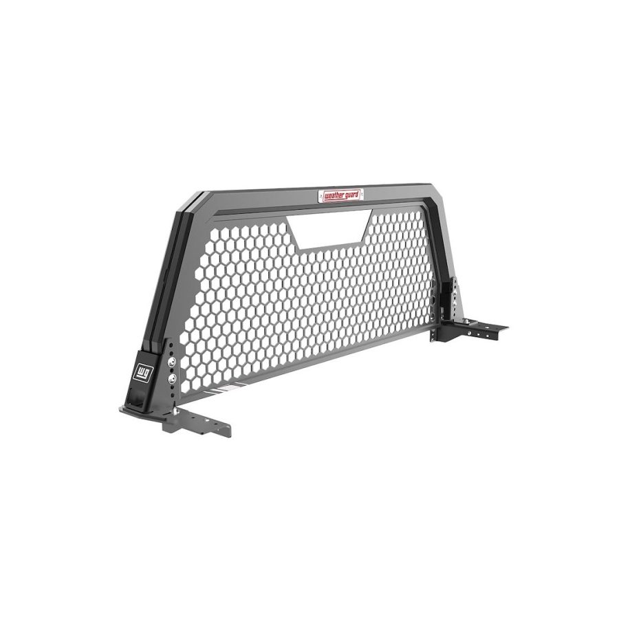 WEATHER GUARD 11906-52-01 HEX ALUMINUM HEADACHE RACK, Hex Rack; Powder Coated; Matte Black; Aluminum; With Mounting Brackets And Hardware