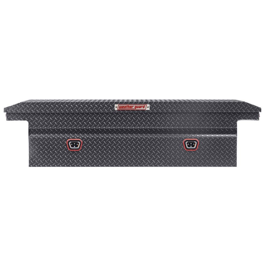 WEATHER GUARD 121-6-04 SADDLE BOX, Crossover; Low Profile; Single Lid; Powder Coated; Gunmetal Gray; Aluminum; 20 Inch Length x 72 Inch Width x 18 Inch Height; 11 Cubic Feet Capacity