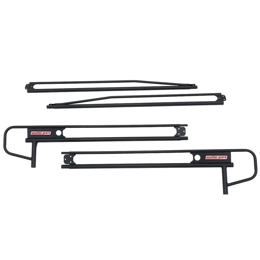 WEATHER GUARD 1275-52-02 FULL SIZE STEEL TRUCK RACK 1 000LB., 1000 Pound Capacity; Stake Pocket Mount; Multi Fit; 34-3/4 Inch Height; Powder Coated; Matte Black; Steel