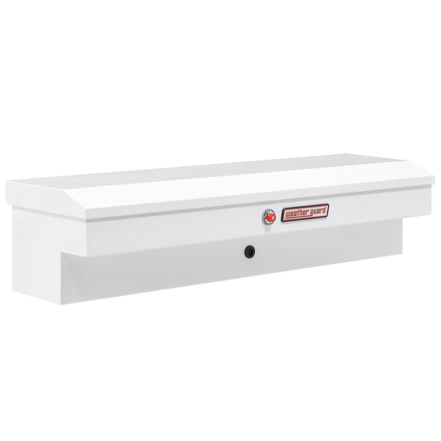 WEATHER GUARD 175-3-04 LO-SIDE BOX, Lo-Side; Single Lid; Powder Coated; White; Steel; 56 Inch Length x 17 Inch Width x 13 Inch Height; 4 Cubic Feet Capacity