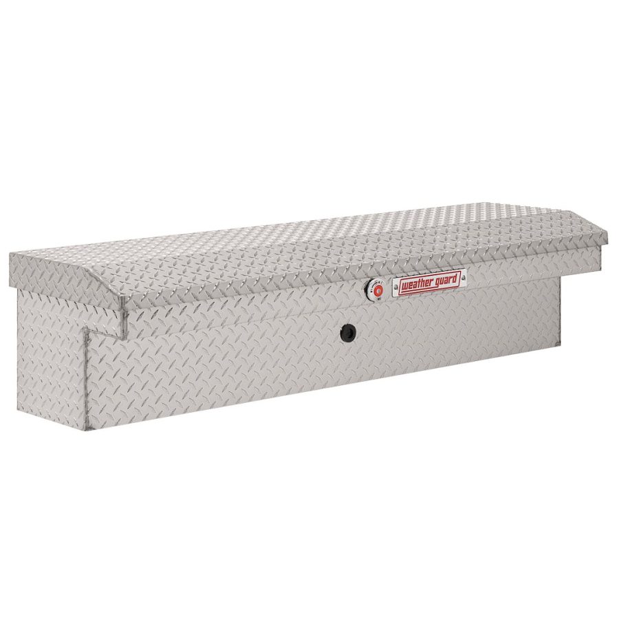 WEATHER GUARD 178-0-04 LO-SIDE BOX, Lo-Side; Low Profile; Single Lid; Clear; Aluminum; 56 Inch Length x 17 Inch Width x 13 Inch Height; 4 Cubic Feet Capacity