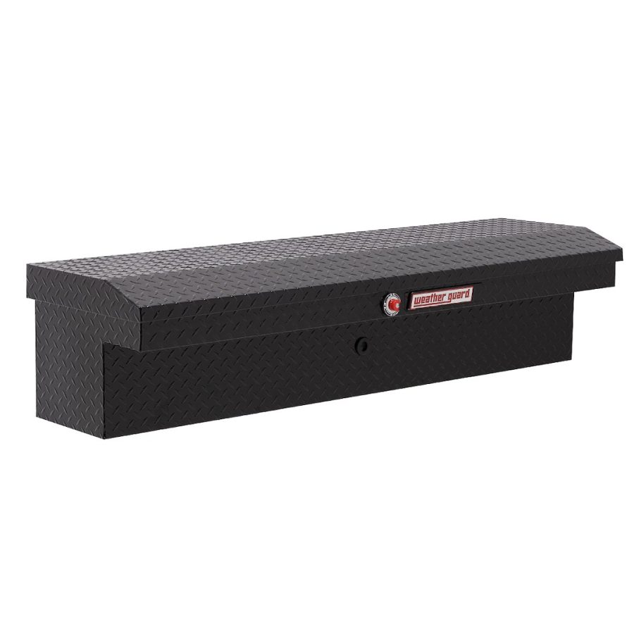 WEATHER GUARD 178-5-04 LO-SIDE BOX, Lo-Side; Low Profile; Single Lid; Powder Coated; Gloss Black; Aluminum; 56 Inch Length x 17 Inch Width x 13 Inch Height; 4 Cubic Feet Capacity