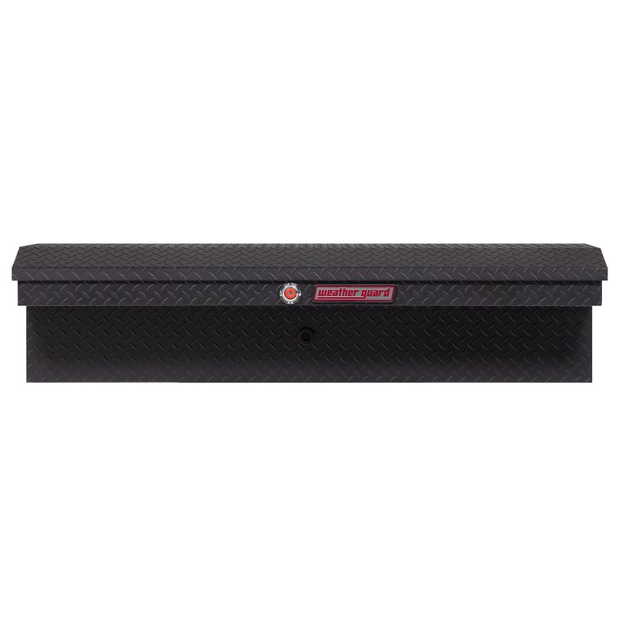 WEATHER GUARD 178-52-04 LO-SIDE BOX, Lo-Side; Low Profile; Single Lid; Powder Coated; Textured Matte Black; Aluminum; 56 Inch Length x 17 Inch Width x 13 Inch Height; 4 Cubic Feet Capacity