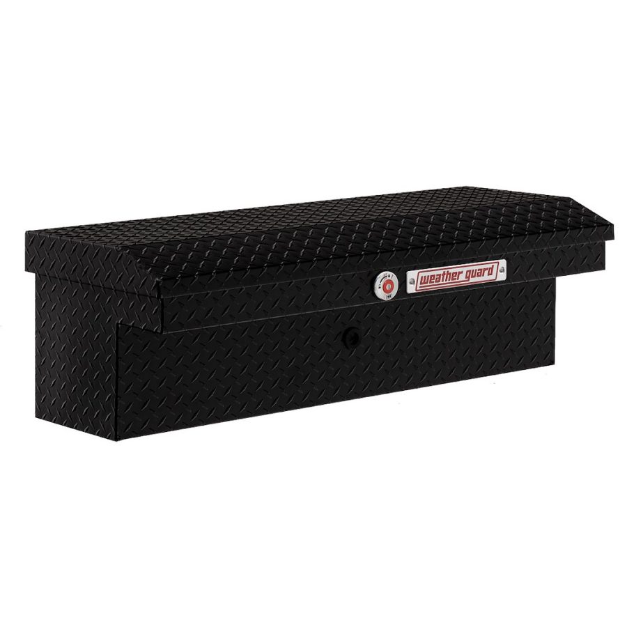 WEATHER GUARD 180-5-04 LO-SIDE BOX, Lo-Side; Low Profile; Single Lid; Powder Coated; Gloss Black; Aluminum; 41 Inch Length x 17 Inch Width x 13 Inch Height; 3 Cubic Feet Capacity