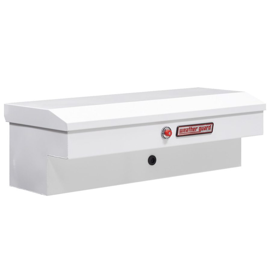 WEATHER GUARD 185-3-04 LO-SIDE BOX, Lo-Side; Single Lid; Powder Coated; White; Steel; 41 Inch Length x 17 Inch Width x 13 Inch Height; 3 Cubic Feet Capacity