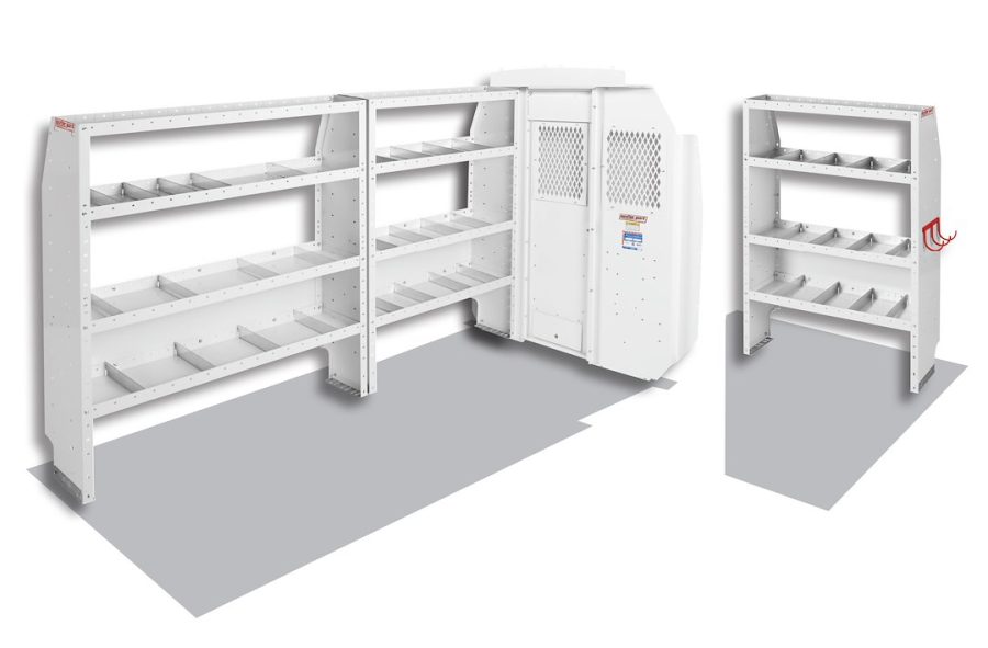 WEATHER GUARD 600-8210R COMMERCIAL SHELVING PACKA, General Service Package; Includes Bulkhead/ Swing Door Conversion Kit/ 4 Shelf Set/ Shelf Back Panel/ 3 Hook Cord Tool Holder