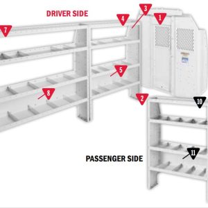 WEATHER GUARD 600-8440L PROMASTER 159WB COM SHELV, Commercial Shelving Package