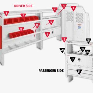 WEATHER GUARD 600-8444R PROMASTER 136WB COM SHELV, Electrical Contractor Package